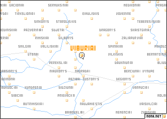 map of Viburiai