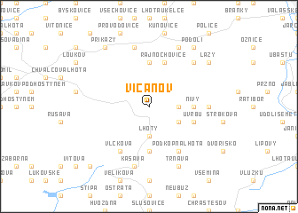 map of Vičanov