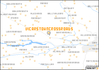 map of Vicarstown Cross Roads