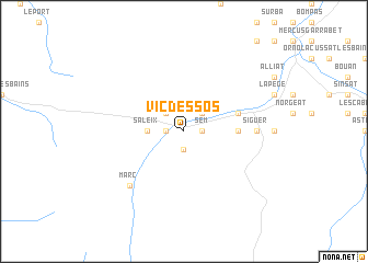 map of Vicdessos