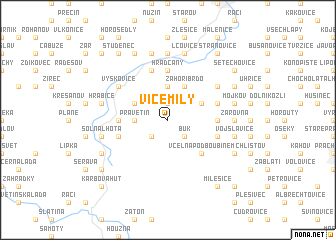 map of Vícemily