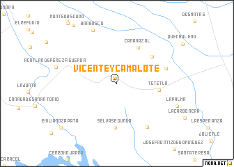 map of Vicente y Camalote