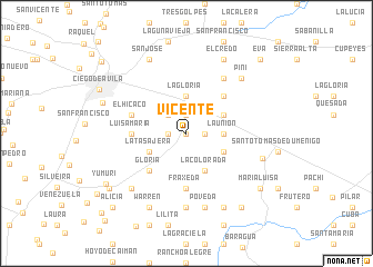 map of Vicente