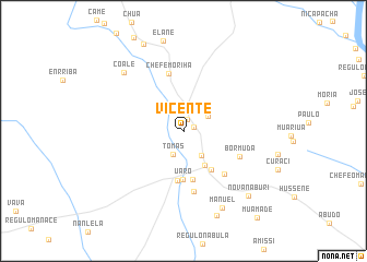 map of Vicente