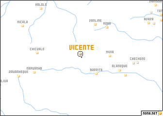 map of Vicente