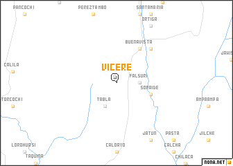 map of Vicere