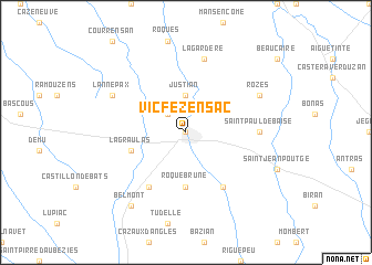 map of Vic-Fezensac