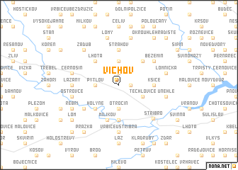 map of Víchov