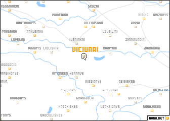 map of Vičiūnai