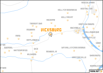 map of Vicksburg