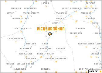 map of Vicq-sur-Nahon