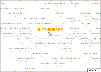 map of Vic-sur-Aisne