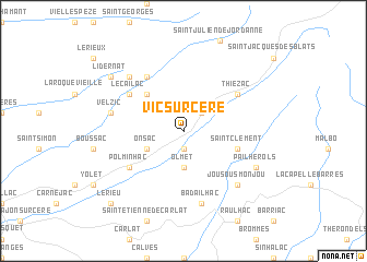 map of Vic-sur-Cère