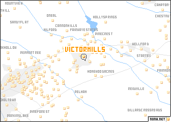 map of Victor Mills