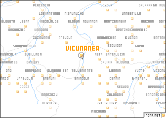 map of Vicuñanea