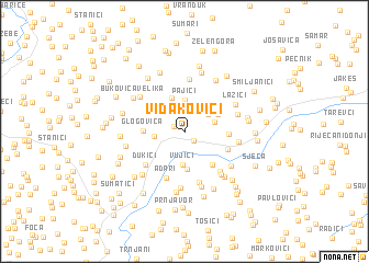 map of Vidakovići