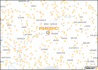 map of Vidakovići