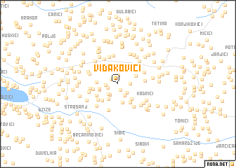 map of Vidakovići