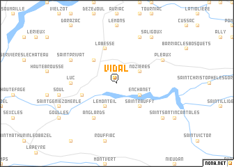 map of Vidal