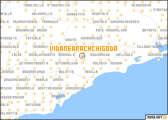 map of Vidanearachchigoda