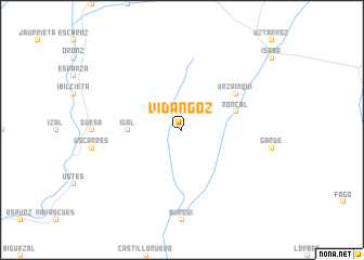 map of Vidángoz