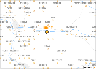 map of Vidče