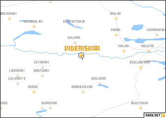 map of Videniškiai