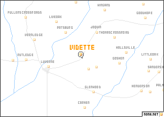 map of Vidette