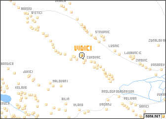 map of Vidići