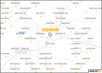 map of Vidiškiai