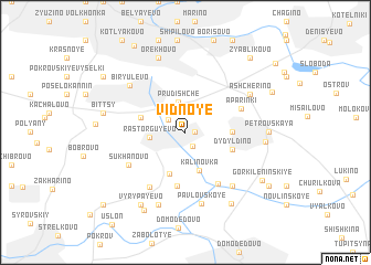 map of Vidnoye