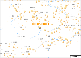 map of Vidosovići