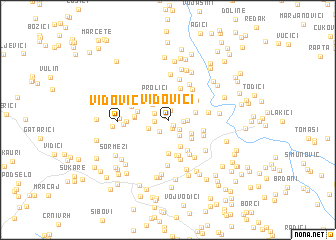 map of Vidovići