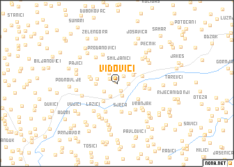 map of Vidovići