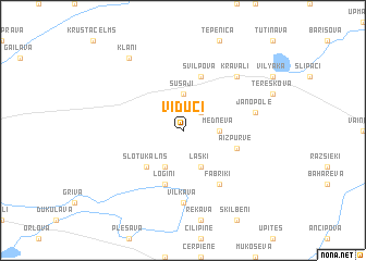 map of Viduči