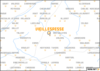 map of Vieillespesse