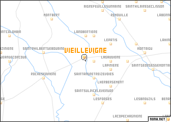map of Vieillevigne