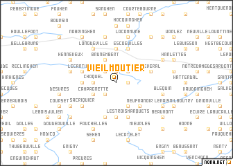 map of Vieil-Moutier