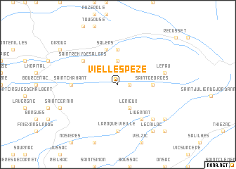 map of Viellespèze