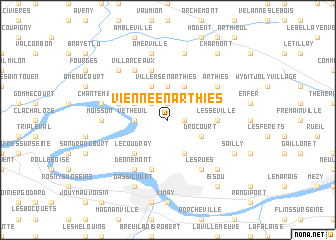 map of Vienne-en-Arthies
