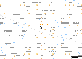 map of Vienragiai