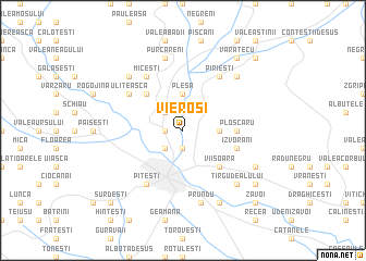 map of Vieroşi