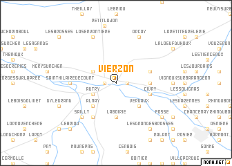 map of Vierzon