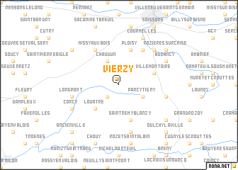 map of Vierzy