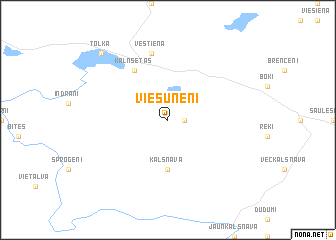 map of Viesunēni