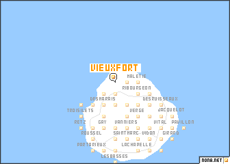 map of Vieux-Fort