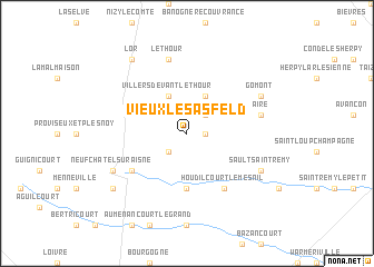 map of Vieux-lès-Asfeld