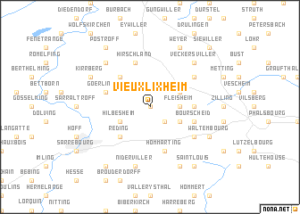 map of Vieux-Lixheim