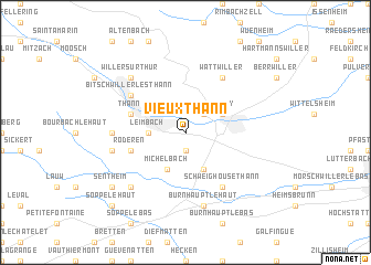 map of Vieux-Thann