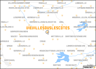 map of Viéville-sous-les-Côtes